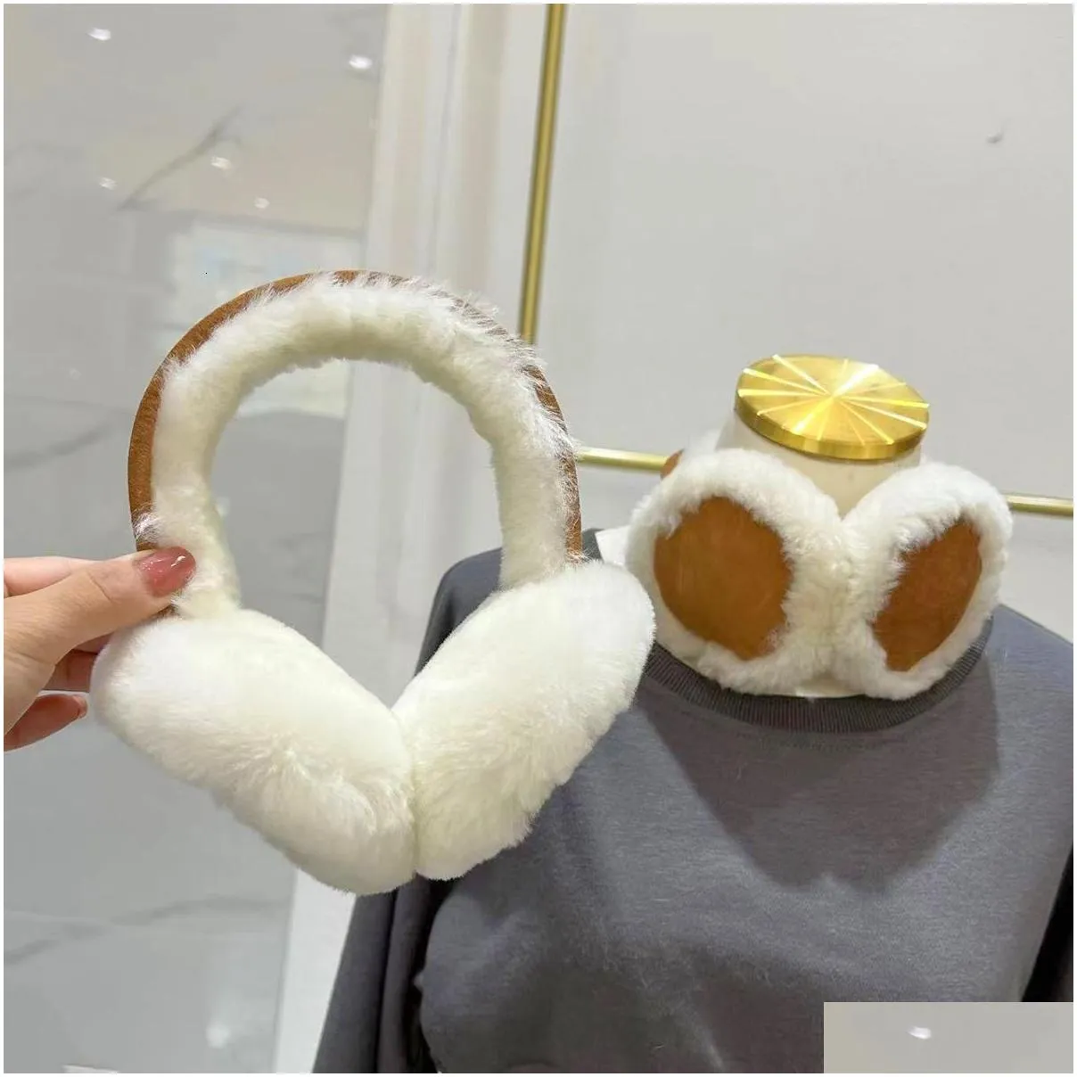 Ear Muff Winter Real Sheep Shearling Muffs Girls Ski Ers For Cute Bow Warmer Outdoor Fluffy Soft 230215 Drop Delivery Dhnmm