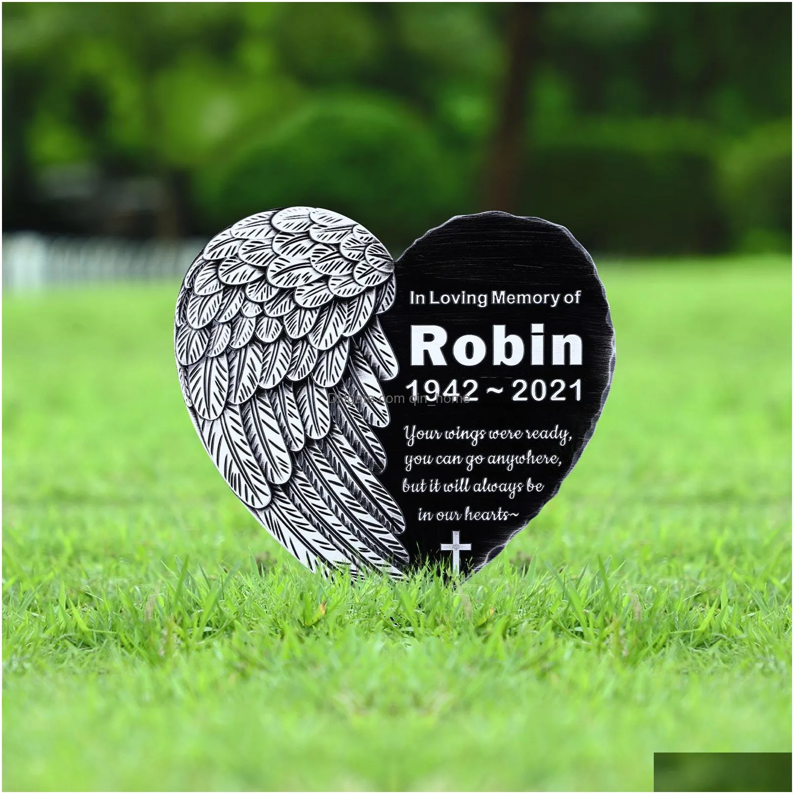 decorative objects figurines personalised memorial plaque customized engraved loved ones lost for human or pets dog cat grave markers remembrance plaques