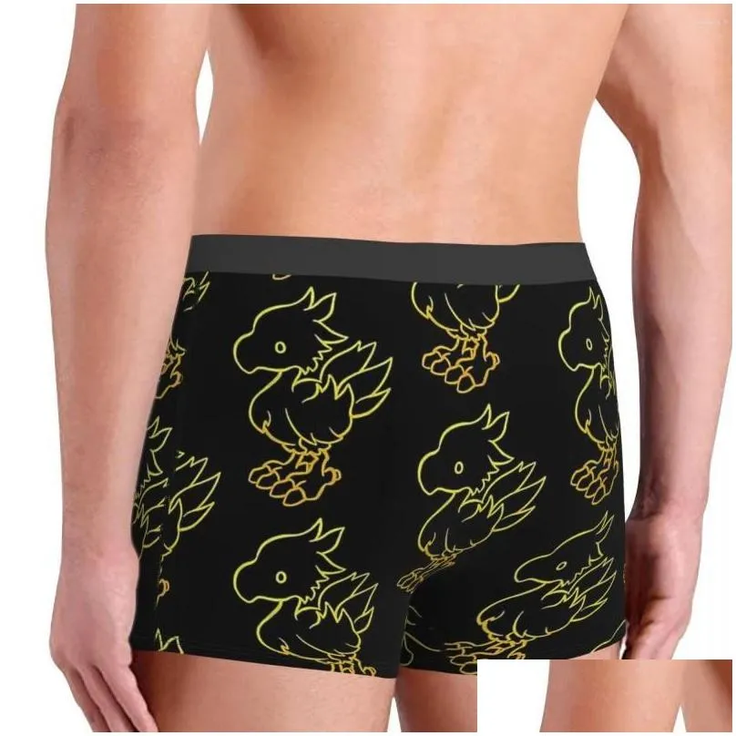 Underpants Final Fantasy Chocobo Cotton Panties Mens Underwear Ventilate Shorts Boxer Briefs Drop Delivery Dhv0A