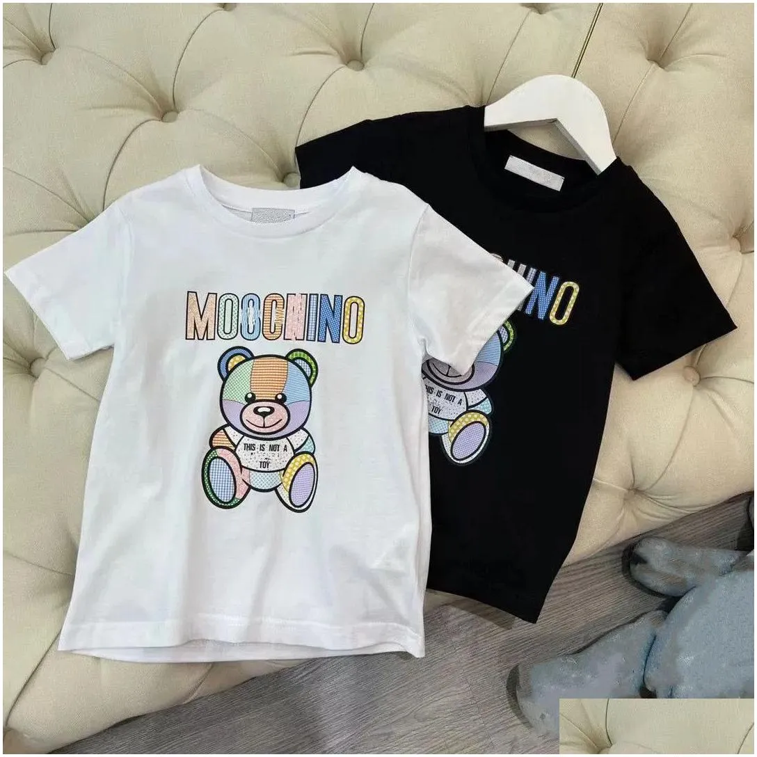 kids Short Sleeve Baby T-shirt Child Clothing Letter printing solid color comfortable summer products New Arrivals Size 90-160 CM