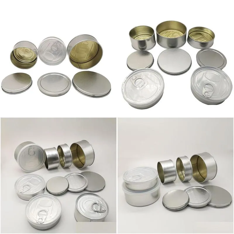 Food Savers & Storage Containers Tin Can Oem Support Stickers For With Pl Ring Smell Proof 100Ml Airtight Lid Drop Delivery Home Garde Dhzb1