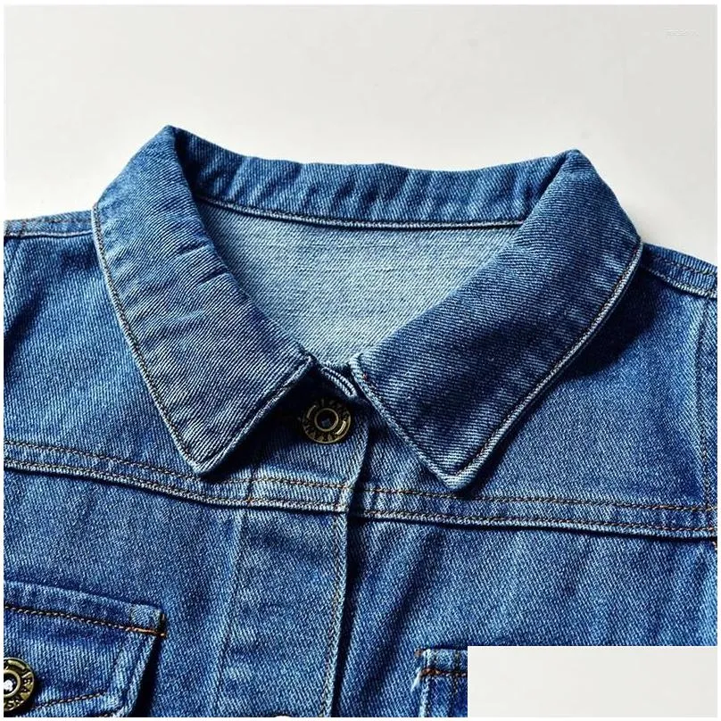 Jackets Kids Denim For Boys Girls Baby Coats 2024 Spring Autumn Casual Jacket Vintage Solid Outwear Children Clothing