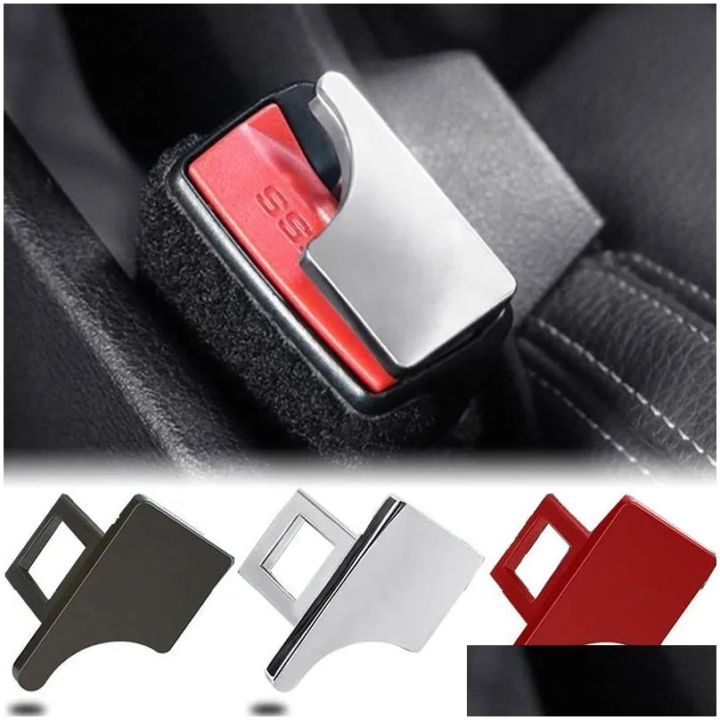 Hidden Car Seat Safety Belt Buckle Clip Metal Insert Card Auto Interior Seat Buckles Alert Silencer Seatbelt Auto Accessories