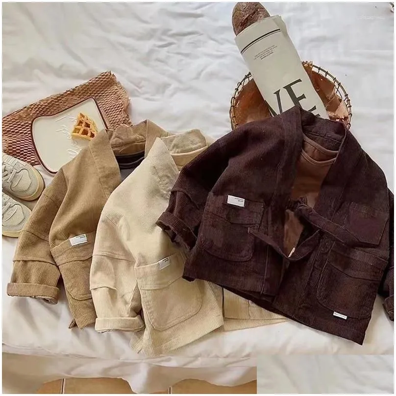 Jackets Boys Children`s Clothing Baby Toddler Boy Clothes Long Sleeves Autumn Casual Jacket Coat Children Loose Tops