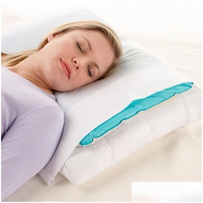 Pillow Wholesale- Summer Masr Therapy Insert Chillow Pad Mat Muscle Relief Cooling Gel Drop Delivery Home Garden Textiles Bedding Supp Dhaxt