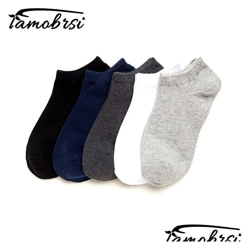 MenS Socks 5 Pairs Solid Classic Casual Travel Business Work White Black Invisible Short Style Lot Pack Gifts For Men 100 Cotton Soc