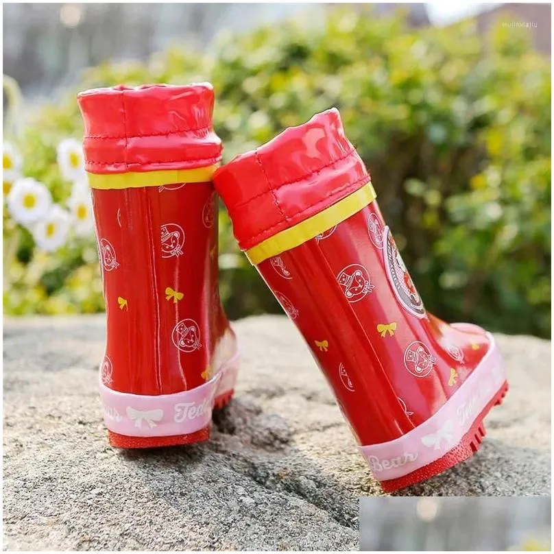 Boots Winter For Boys And Girls Children`s Comfortable Sponge Waterproof Rain Platform Antiskid Footwear