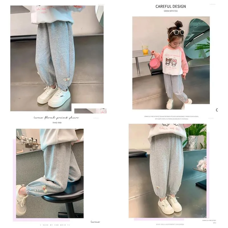 Trousers Pants For Girls Spring 2024 Children`s Wear Baby And Autumn Sports Outwear Health P
