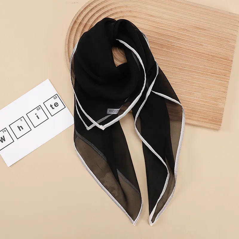 Scarves 20Style 7070Cm Designer Letters Print Floral Silk Scarf Headband For Women Fashion Long Handle Bag Paris Shoder Tote Lage Ri Otosk