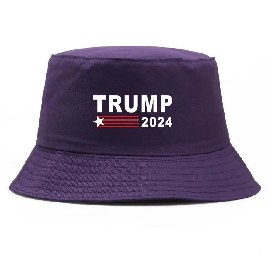 Ball Caps Simple Trump Bucket Sun Cap Usa Presidential Election 2024 Fisherman Hat Spring Summer Fall Outdoor Hats 3 Styles With Diffe Dhti6