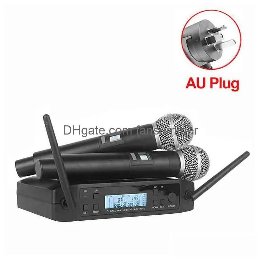 Wireless Microphone For  Uhf 600-635Mhz Professional Handheld Mic Karaoke Church Show Meeting Studio Recording Glxd4 W220314 Drop