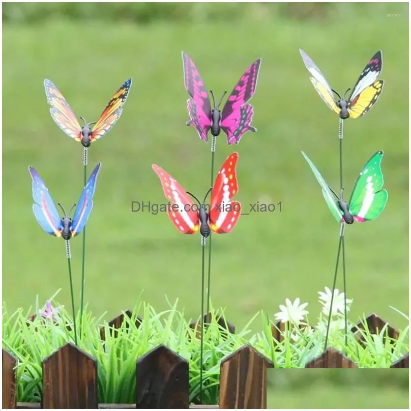 garden decorations butterfly stakes decorative 12pcs ornaments patio decor outdoor yard