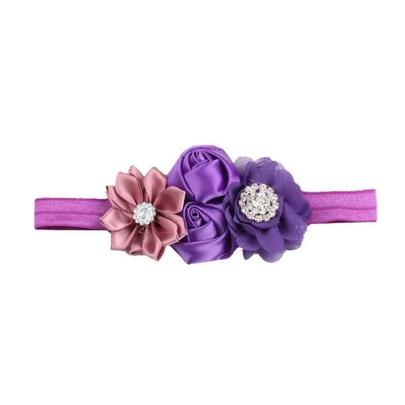 Hair Accessories New Lace Baby Headband Chic Mix 4 Flower Princess Girls Bow Girl Children Drop Delivery Baby, Kids Maternity Dho3I