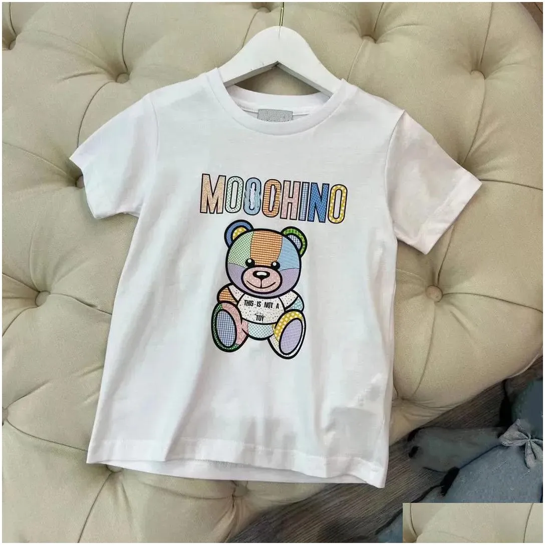 kids Short Sleeve Baby T-shirt Child Clothing Letter printing solid color comfortable summer products New Arrivals Size 90-160 CM
