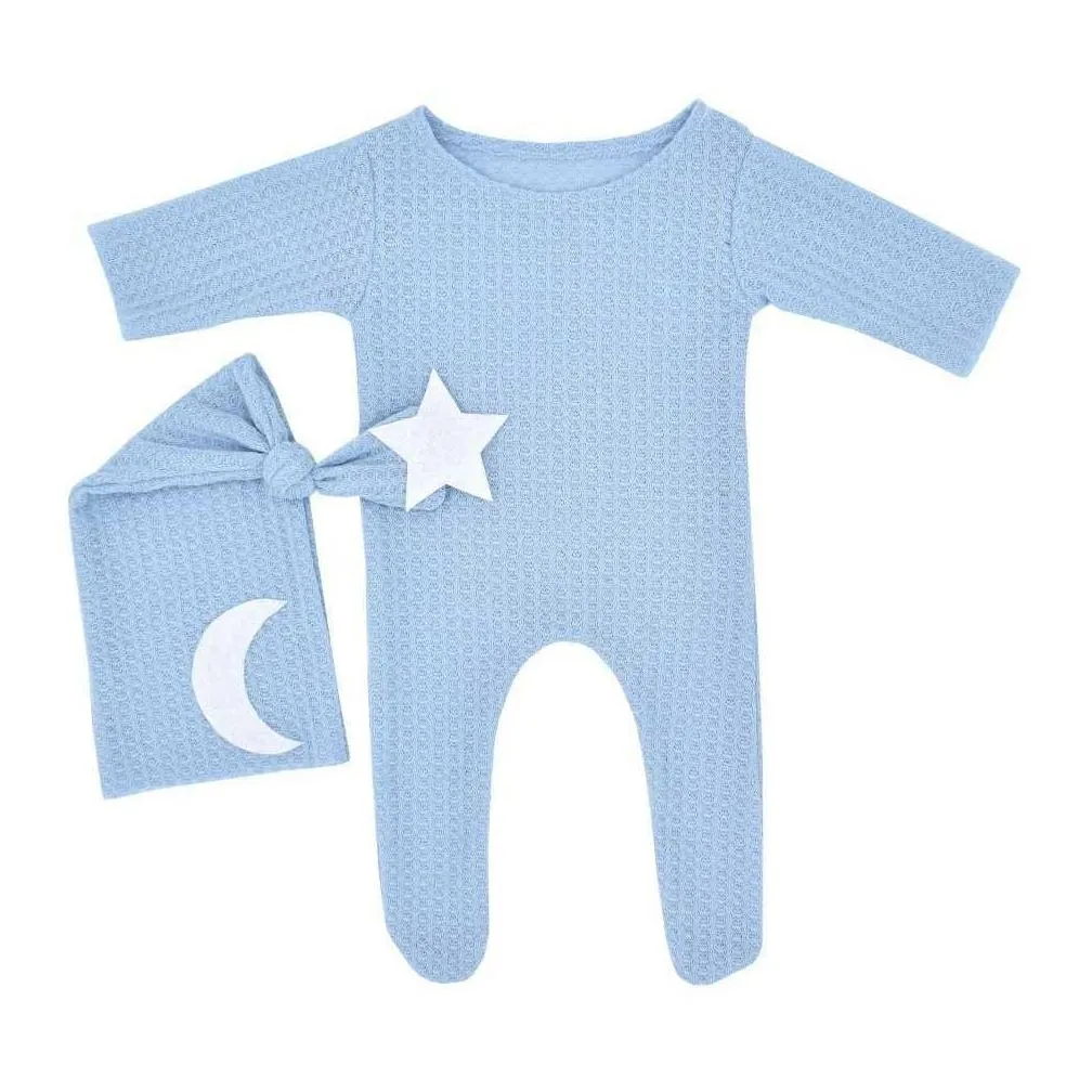 Christening Dresses Stars Moon Newborn Pography Props Babies Accessories Baby Costume Clothes For New Born Girl Boy Pografia Po Drop Dh8Cg