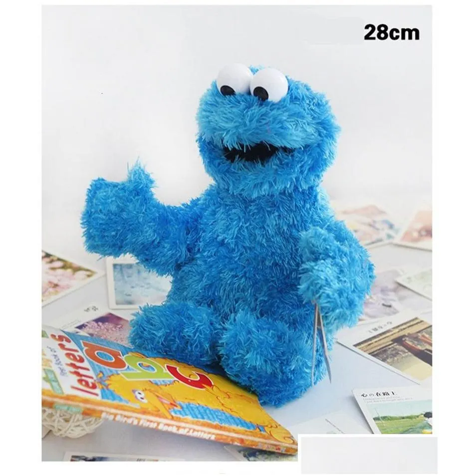 Plush Dolls Cartoon Animo Sesame Street Grover Zoe Ernie Big Bird Christmas Birthday Party Stuffed Plush Toy Gifts For Kids 230626