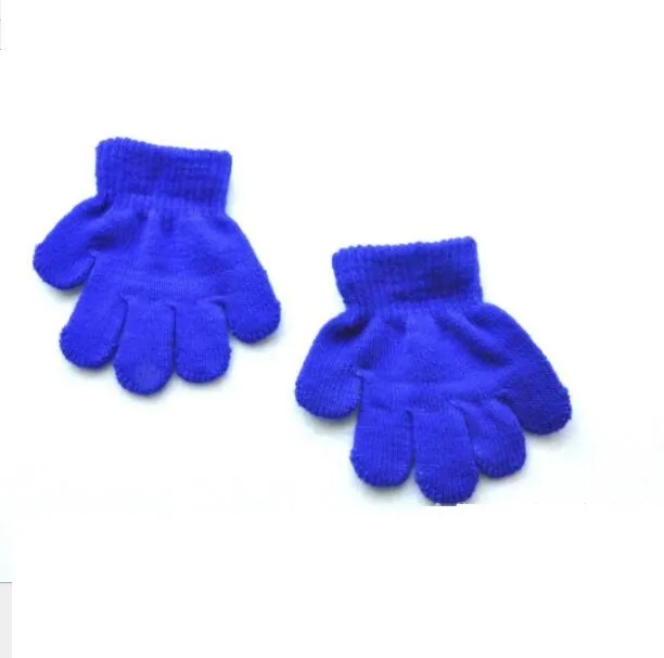 1-3T baby warm gloves full finger toddler kids knitted solid color glove mittens children winter warmer glove wholesale