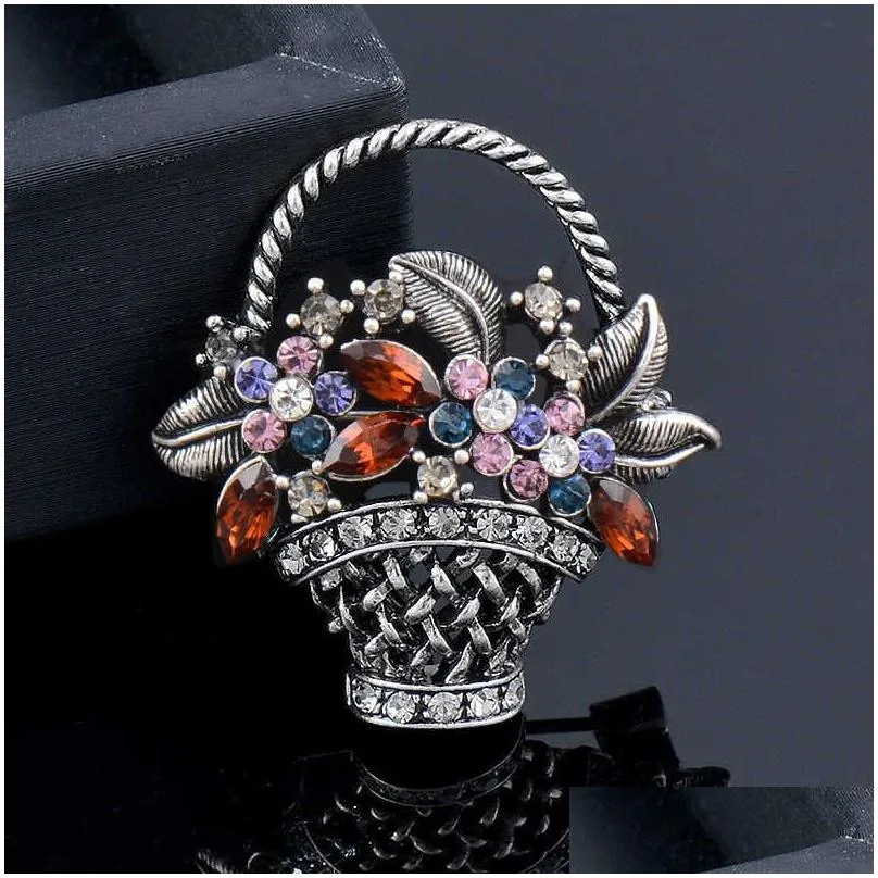Pins, Brooches Pins Leeker Trend Rose Flower Piano Wings Brooch For Women Blue Green Pink Cubic Zircon Pin Jewelry 2022 Accessories B Dhljz