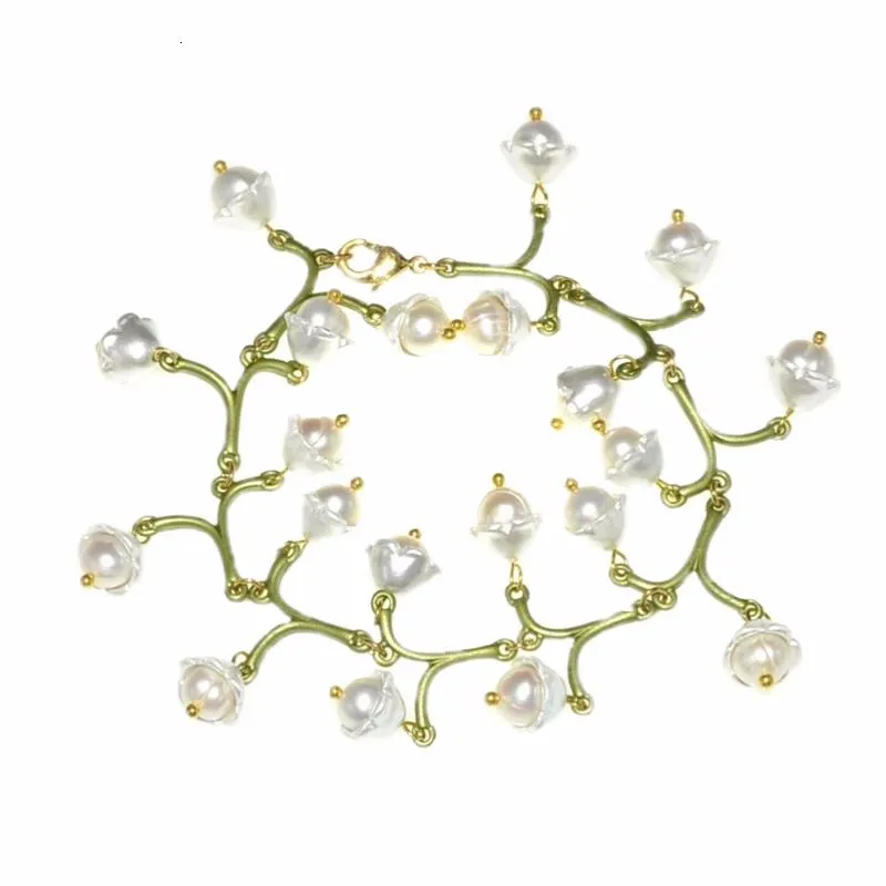 Beaded Mori lily of the valley Baroque  water pearl bracelet cool wind light luxury simple Bracelet accessories 230422