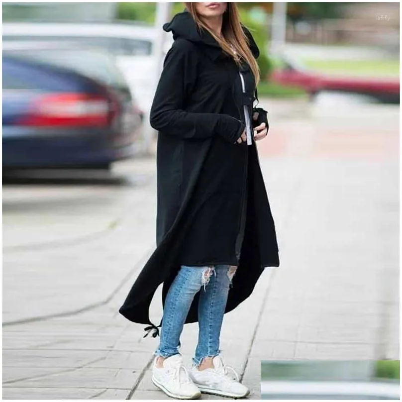 Women`s Hoodies Long Zipper Coat Jacket Spring Hoodie Sweatshirt Zip Up Tops Corduroy Sleeve Personality Street