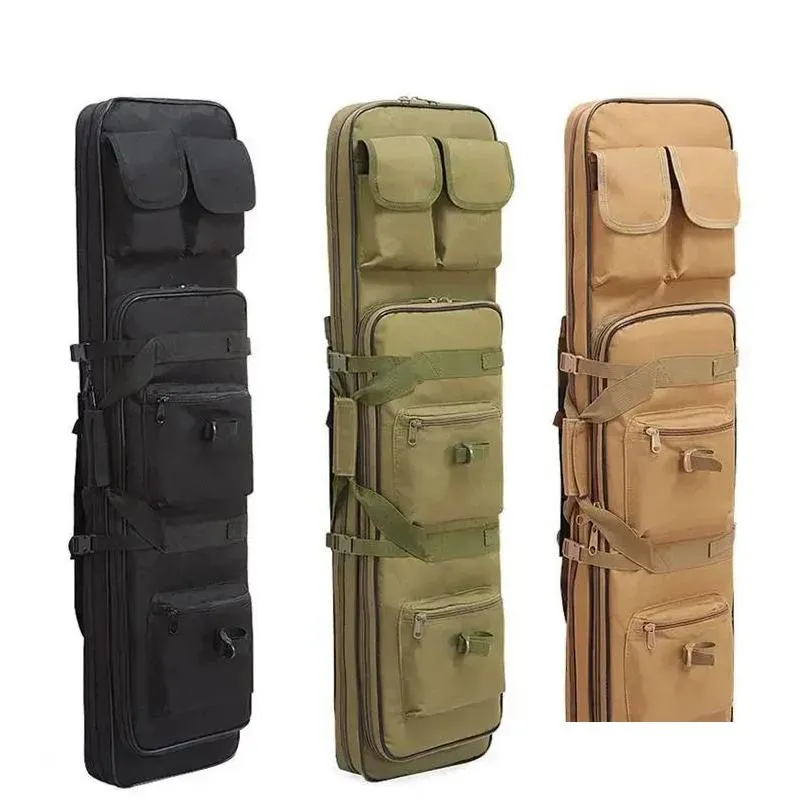 8194118CM Tactical Bag Hunting Double Sniper Rifle Shooting Its Gun Accessories Military Outdoor Protection 240111