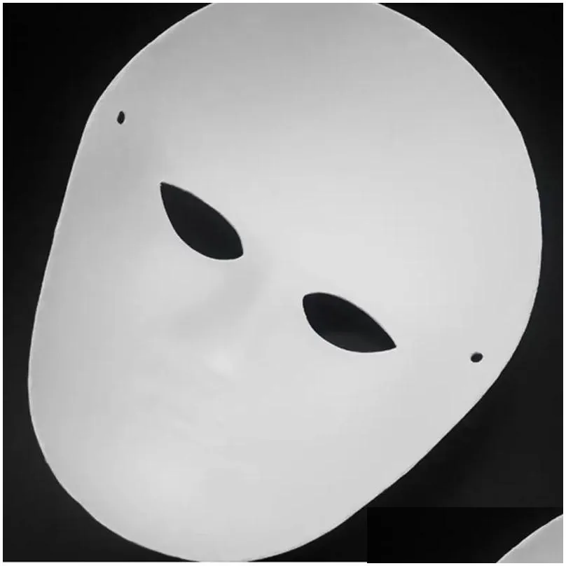 Party Masks Stock Makeup Dance White Embryo Mod Diy Painting Handmade Mask Pp Animal Halloween Festival Paper Face Drop Delivery Home Dhctg