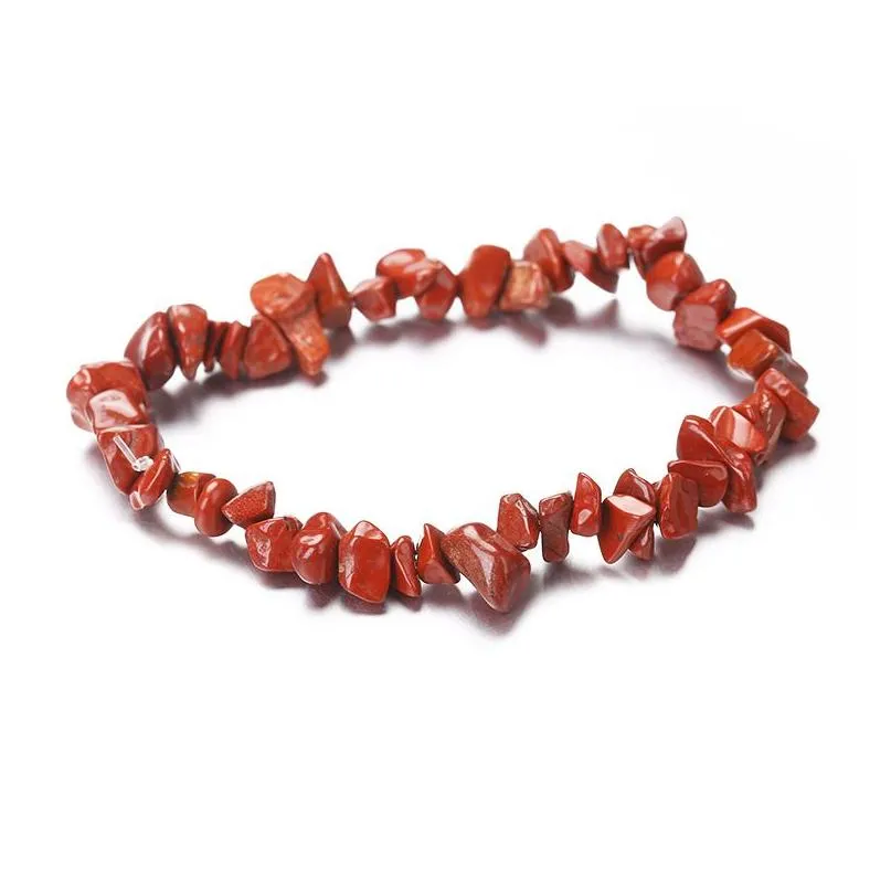 natural stone bracelets healing crystal beads bracelet strand sodalite chip gemstone stretch chakra bangles jewelry for men women fashion