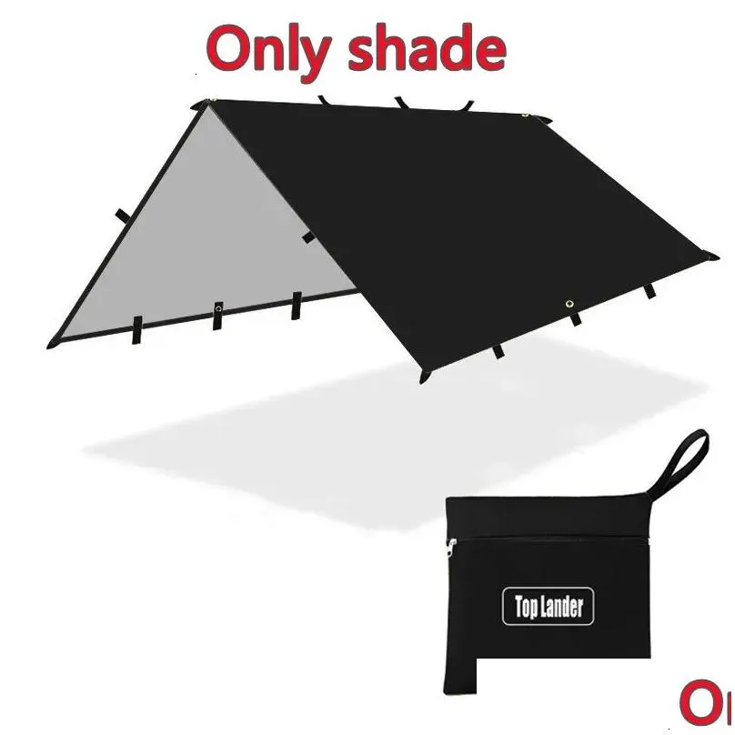 Tents and Shelters 4x3m 3x3m Awning Waterproof Tarp Tent Shade Ultralight Garden Canopy Sunshade Outdoor Camping Tourist Beach Sun Shelter