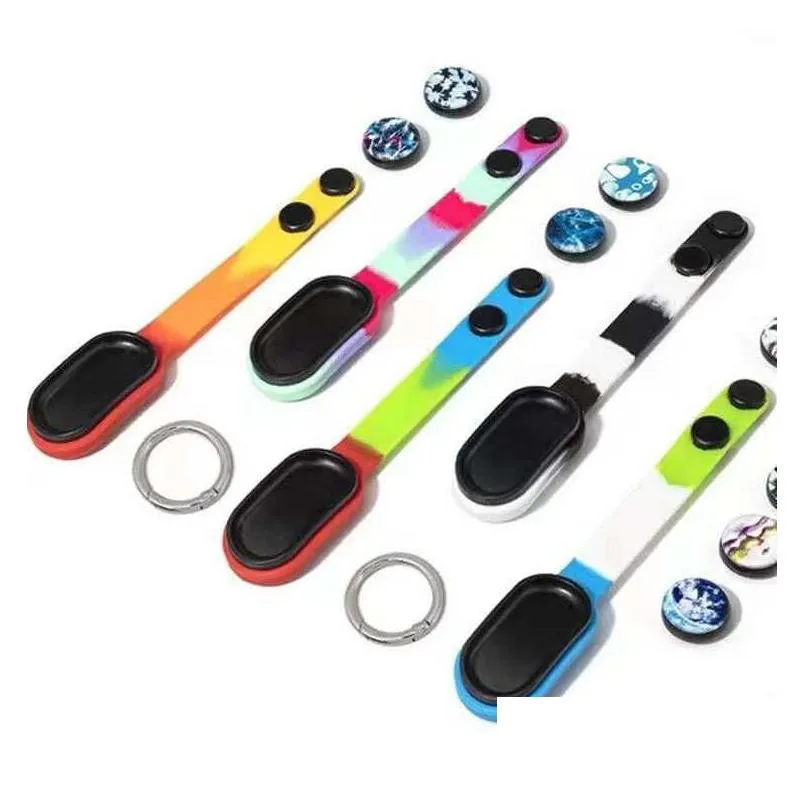 PopPuck Fitget toy Magnetic buckle fingertip Elastic release magnet Decompression magnetic keychain