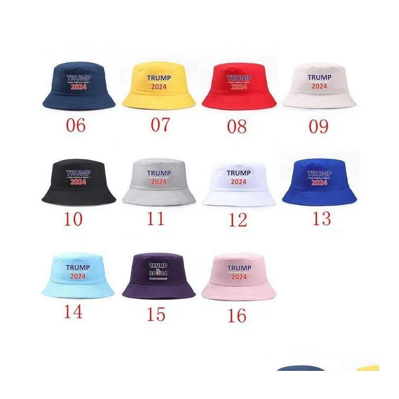 Ball Caps Simple Trump Bucket Sun Cap Usa Presidential Election 2024 Fisherman Hat Spring Summer Fall Outdoor Hats 3 Styles With Diffe Dhti6