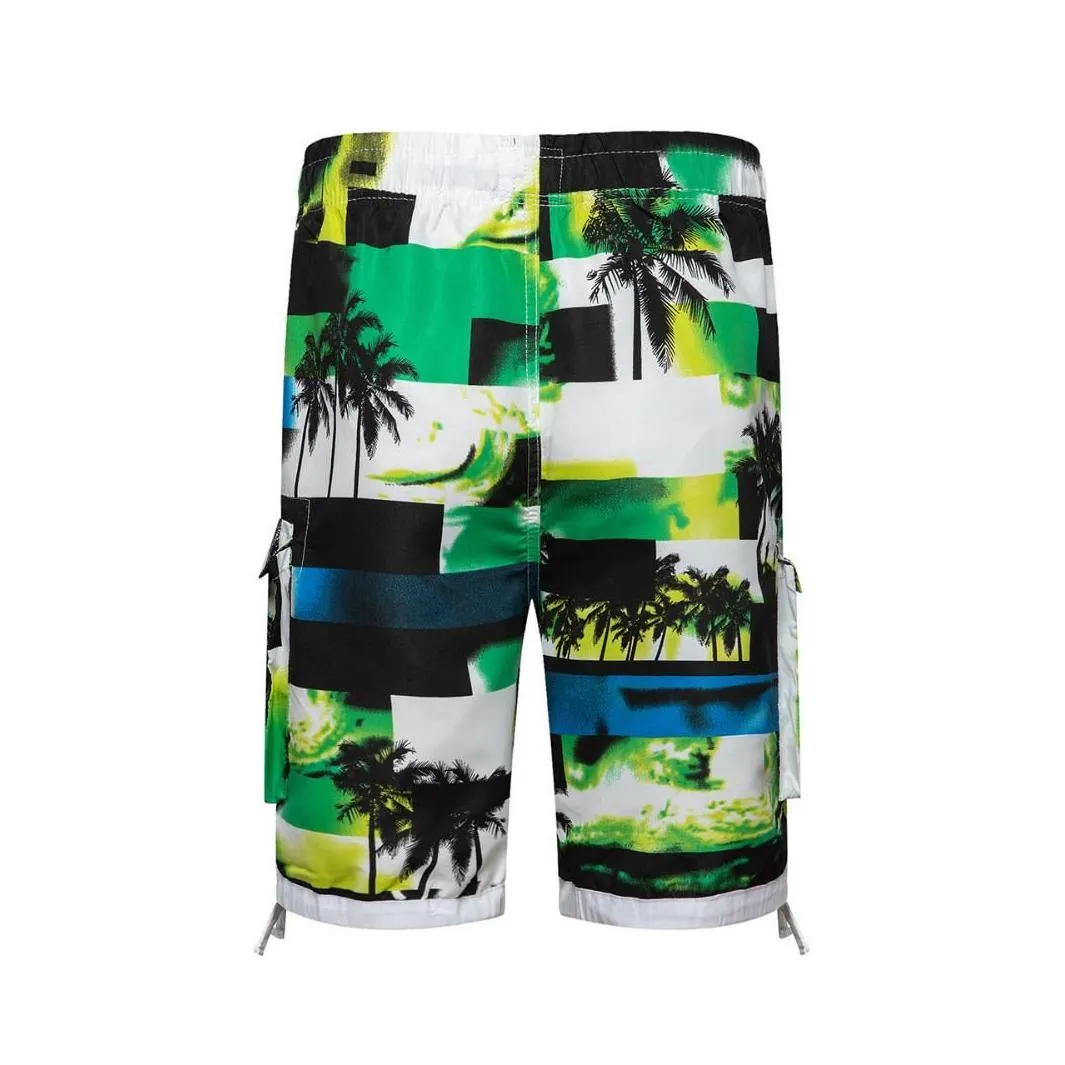 Men`s Beach Pants Party Liberal Personality Coconut Leisure Holiday Spring Running Shorts