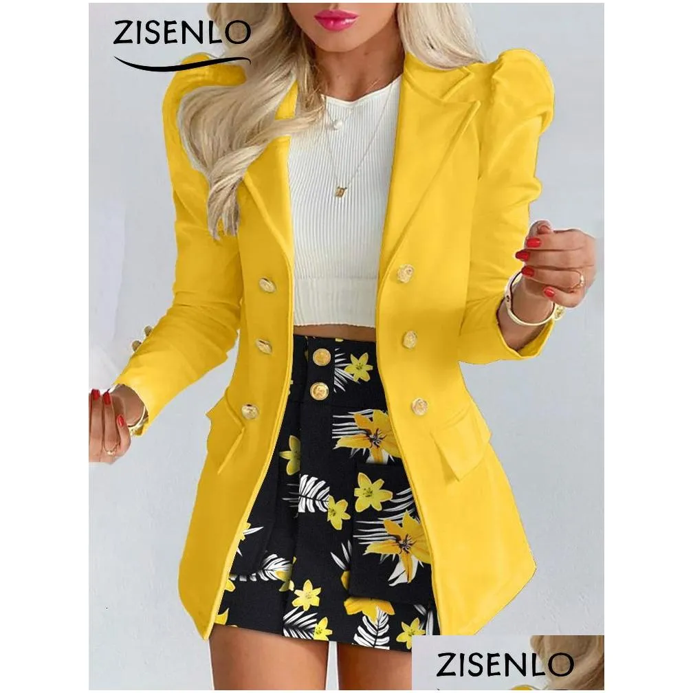 Two Piece Dress Spring Autumn Fashion Leisure Suit Set For Women Blazer And Skirt Ladies 2 Blazers Elegant Womens S 221122 Drop Deliv Dhq1R