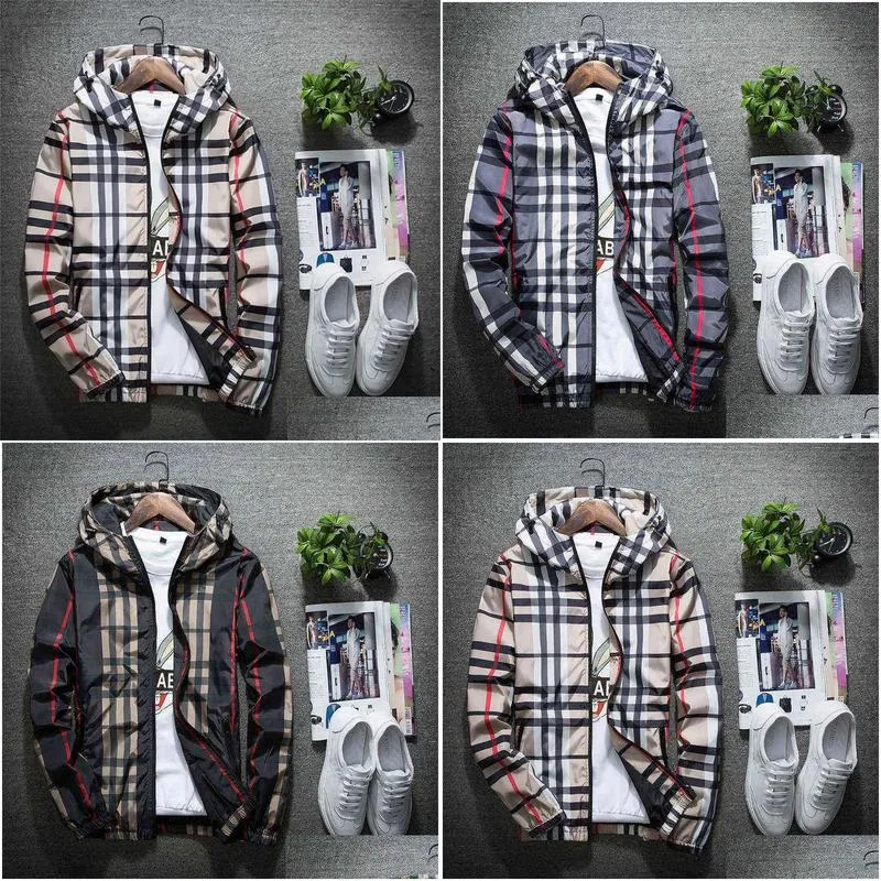 Men`S Jackets Autumn Fashion Mens Jacket Street Brand Windbreaker Thin Hip-Hop Top 220124 Drop Delivery Apparel Clothing Outerwear Coa Dhukb