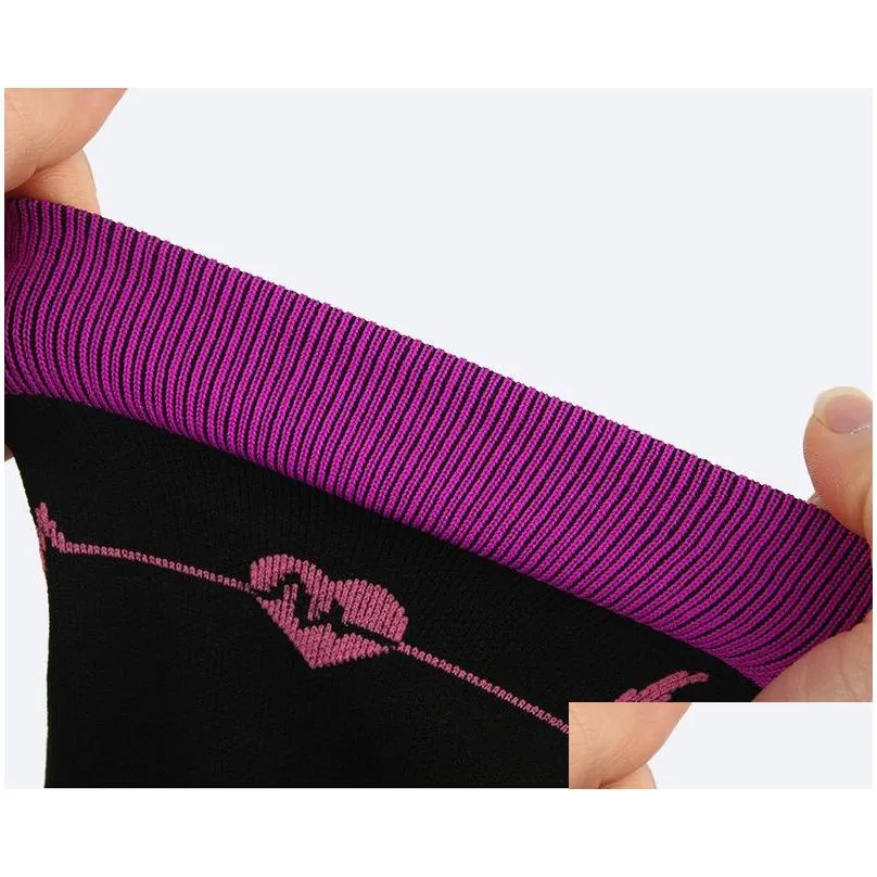 Men`S Socks 3/6/7 Pairs/Pack Compression Stocking Women Knee High Edema Anti Fatigue Diabetes Varicose Veins Summer Running Sports 22 Dhrvy
