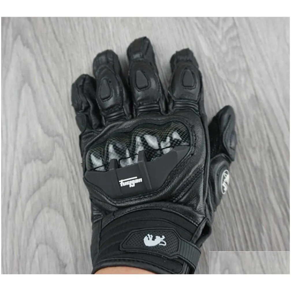 Furygan AFS 6 Motorcycle Gloves Short Knight Carbon Fiber Drop Protection Gloves Leather Wearable Breathable Riding Gloves H1022