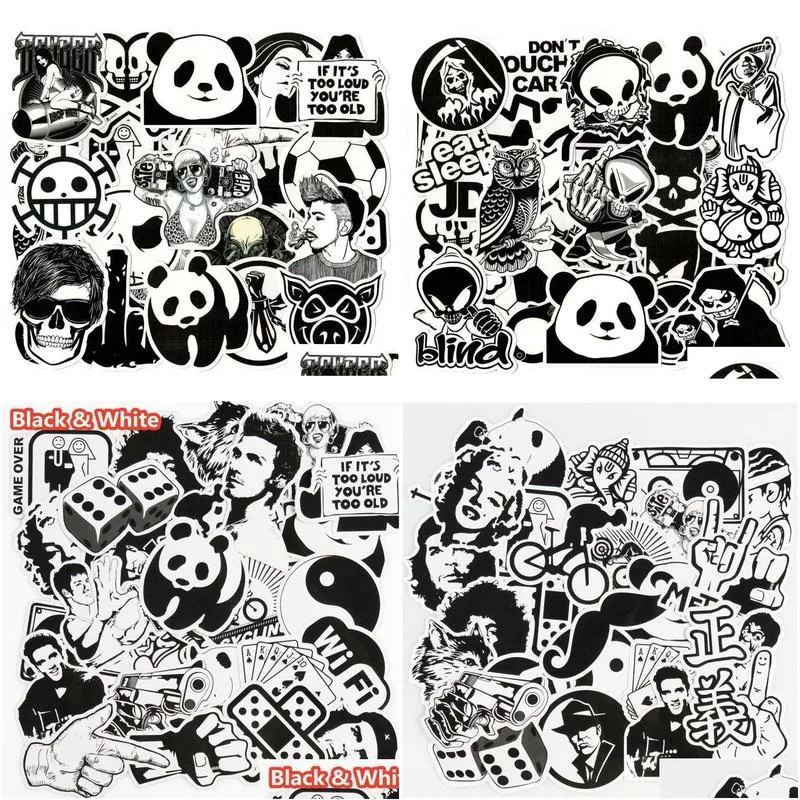 101 Black And White Snowboard Graffiti Stickers For PS4 And PS5 Styling ...
