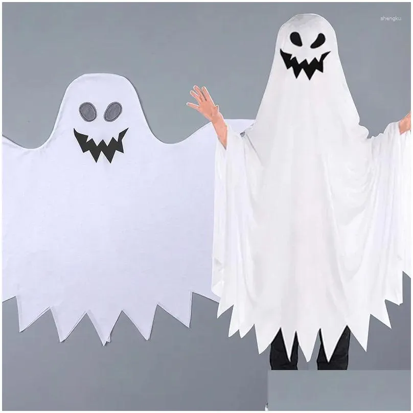Jackets Halloween Grimace Pullover Cape Scary Impersonator Costume White Ghost For Kids