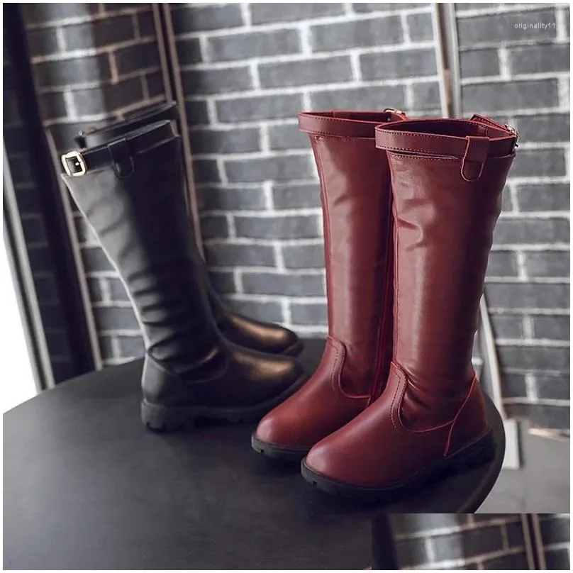 Boots Autumn Winter Children`s Flat With Fashion Keep Warm Girls Casual Kids Student Comfortable Size 27-37