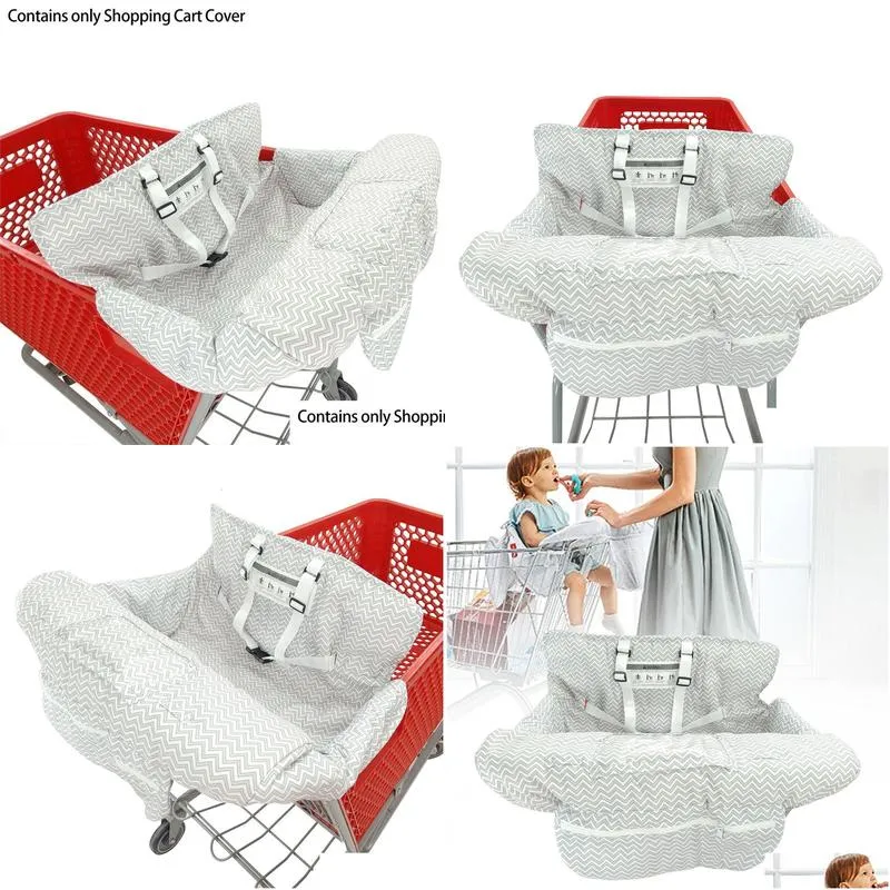 Stroller Parts Accessories Accessories 2 In 1 Washable Trolley Protection Comfortable Safety Shopping Cart Cover Phone Foldable For Baby High Chair