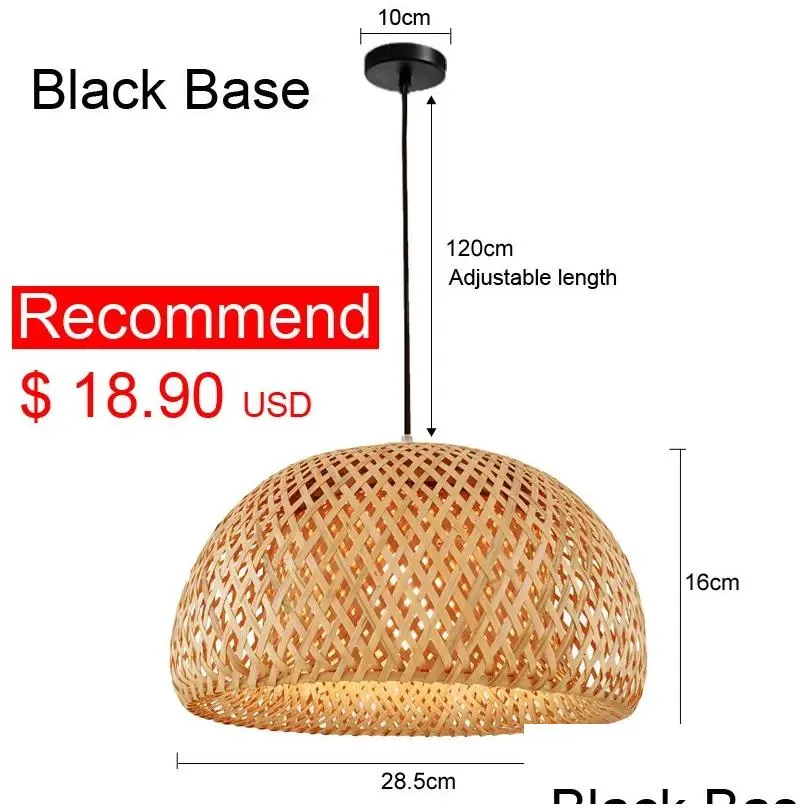 Novelty Items Bamboo Hanging Lamp Pendant Ceiling Light Rattan Wicker Lustre Hand Knit Braiding Suspended 18 19 30 Home Dining Bed Ro Dhrhp