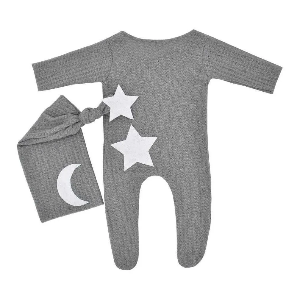 Christening Dresses Stars Moon Newborn Pography Props Babies Accessories Baby Costume Clothes For New Born Girl Boy Pografia Po Drop Dh8Cg