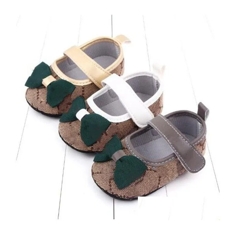 Cute Baby First Walkers Boys Girls Sneakers Bowknot Toddlers Infant Prewalker Soft Sole Shoes Kids Designer Shoes