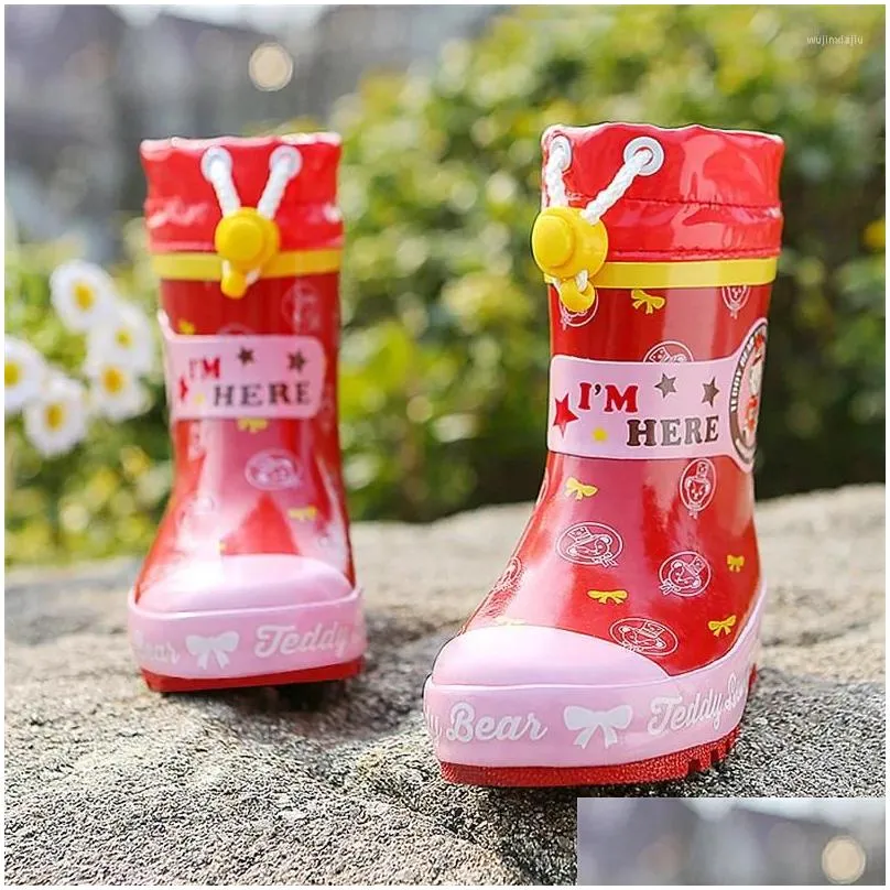 Boots Winter For Boys And Girls Children`s Comfortable Sponge Waterproof Rain Platform Antiskid Footwear