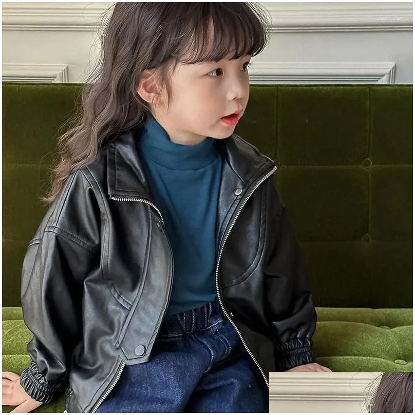 Jackets Freely Move 2024 Baby Girls Coats Autumn Winter Faux Fur Solid Zipper Kids Jacket Coat Boys Outerwear Children Clothing For