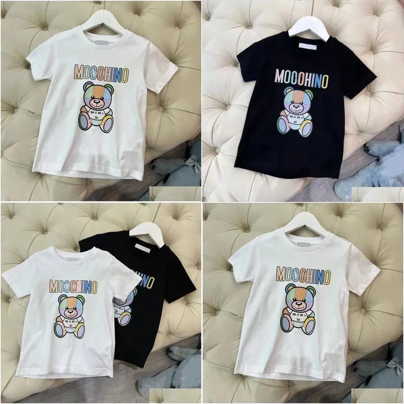 kids Short Sleeve Baby T-shirt Child Clothing Letter printing solid color comfortable summer products New Arrivals Size 90-160 CM