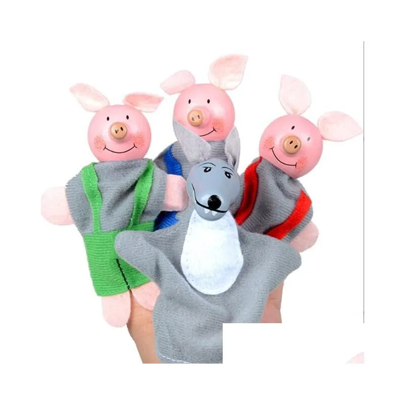 Finger Puppets Baby Mini Animals Educational Hand Cartoon Animal Plush doll Finger Puppets theater Plush Toys for Children Gifts