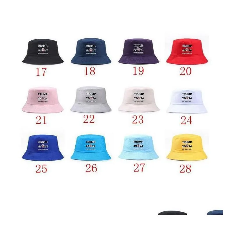 Ball Caps Simple Trump Bucket Sun Cap Usa Presidential Election 2024 Fisherman Hat Spring Summer Fall Outdoor Hats 3 Styles With Diffe Dhti6