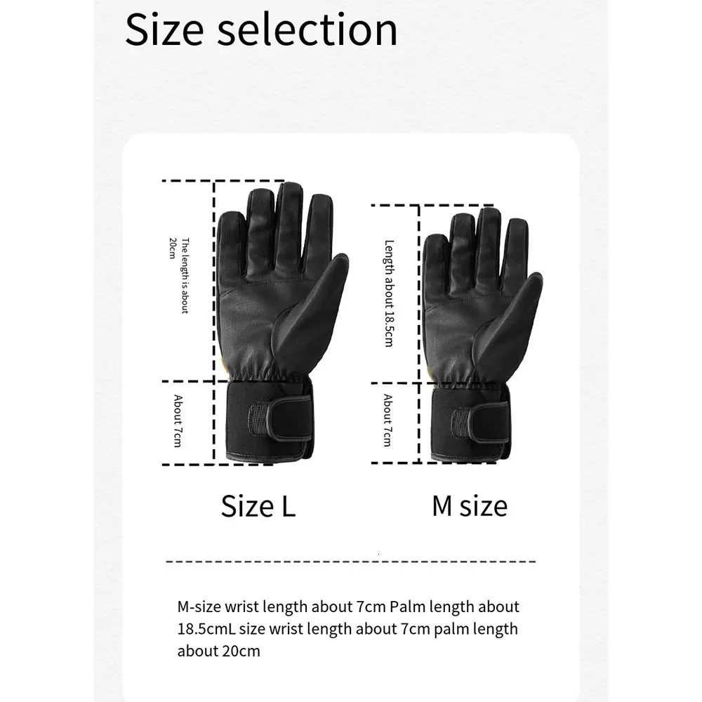 Ski Gloves Touchscreen Winter Gloves Men Women Waterproof Leather Thermal Snow Professional Ski Gloves Snowboard Snowmobile Skiing Mittens