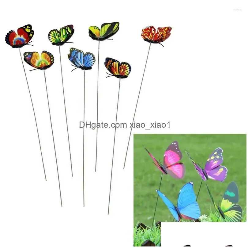 garden decorations butterfly stakes decorative 12pcs ornaments patio decor outdoor yard
