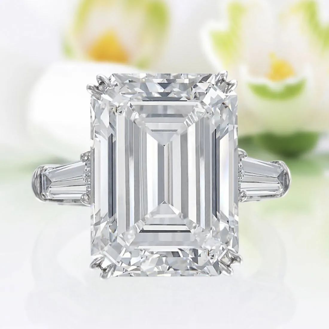 Luxury 925 Sterling Silver SQUARE Emerald cut Simulated Diamond Wedding Engagement Cocktail Women Gemstone Ring Jewelry Wholesale